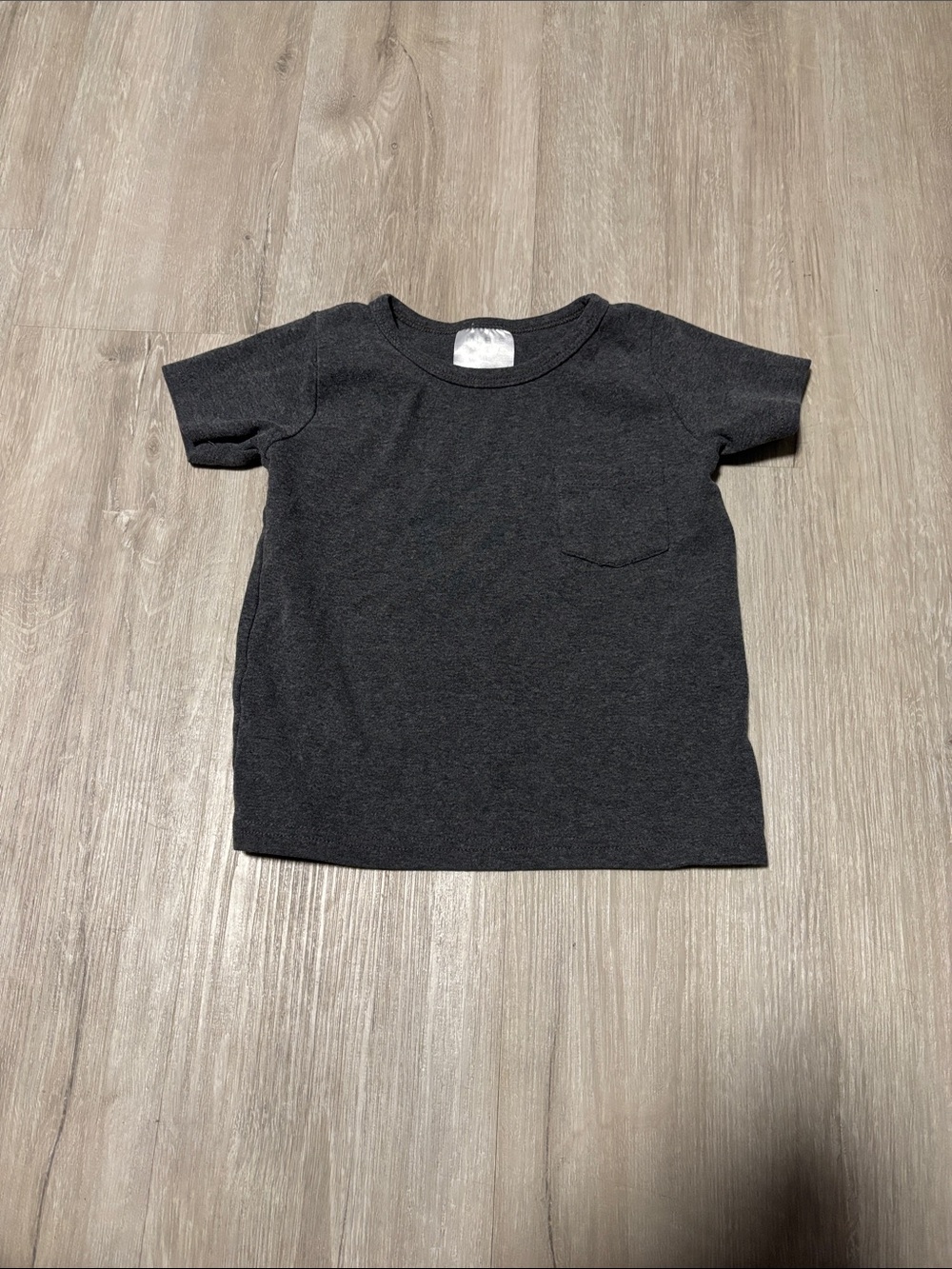Mebie Baby Classic Toddler Short-Sleeve Crewneck Tee in Charcoal